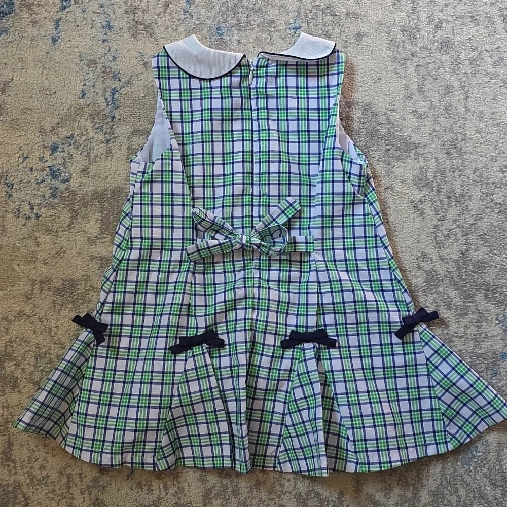 Frances Johnston For Simi Toddler Size 2T Plaid Sleeveless‎ Collared Dress